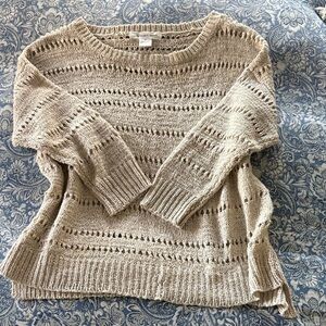 August Silk Cream Knit Sweater